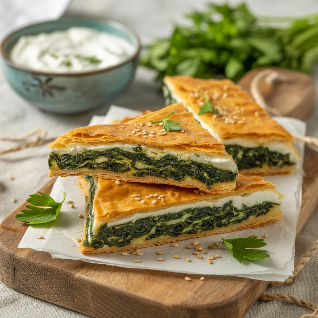 Klassischer Börek mit Spinat und Feta