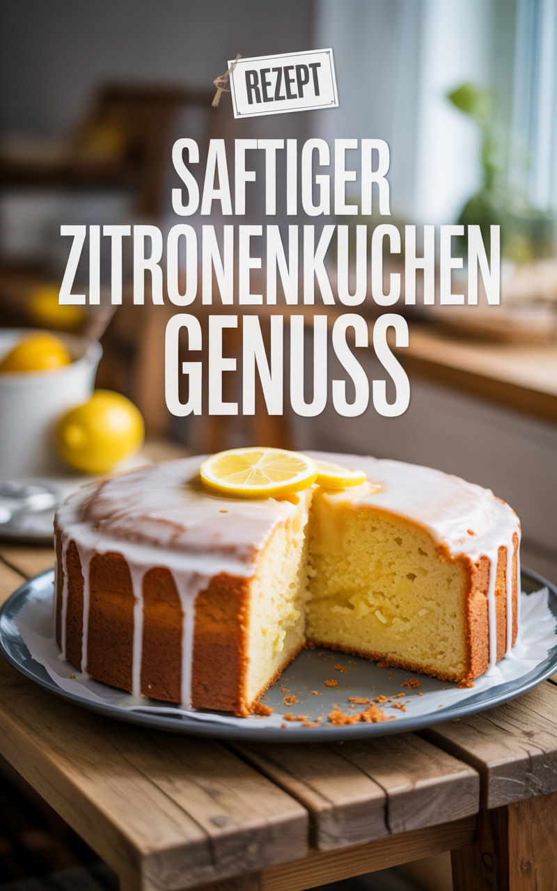 Einfacher Zitronenkuchen Pinterest Pin
