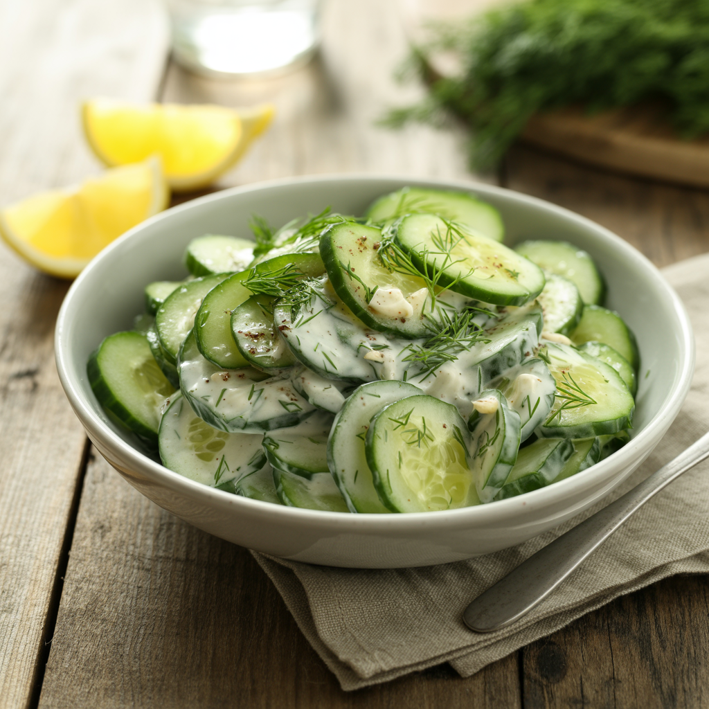 Gurkensalat mit Joghurt