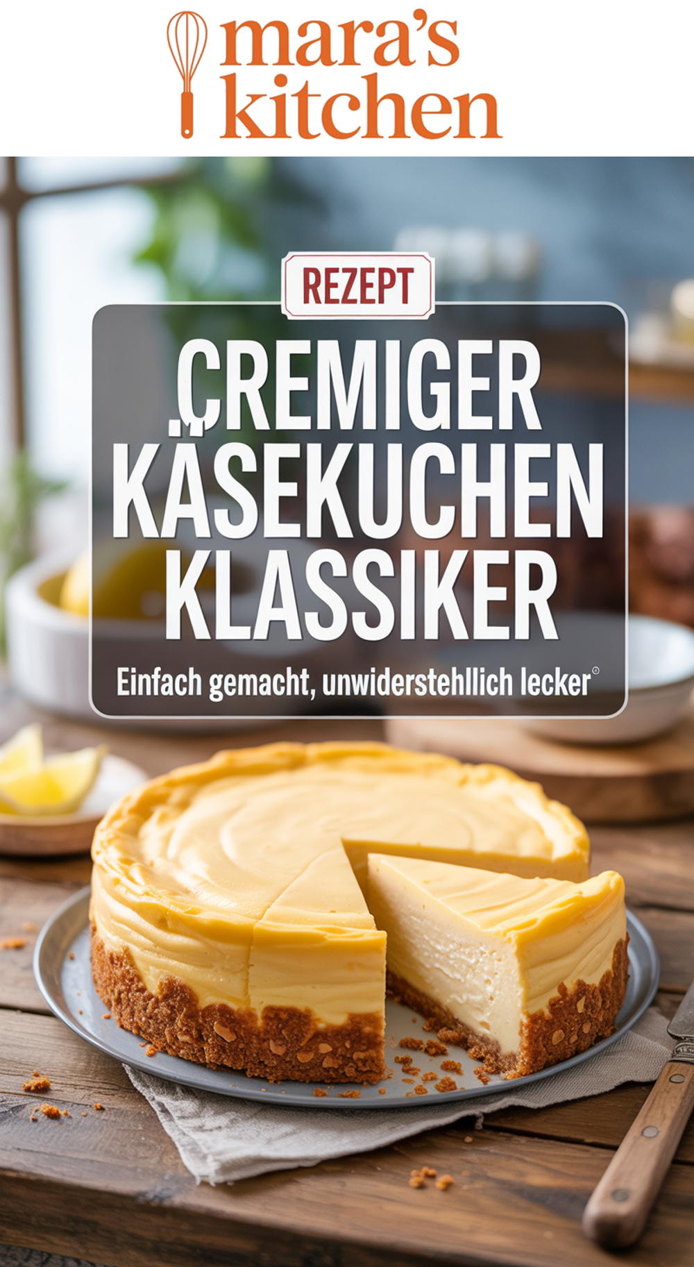 Klassischer Käsekuchen Mit Keksboden