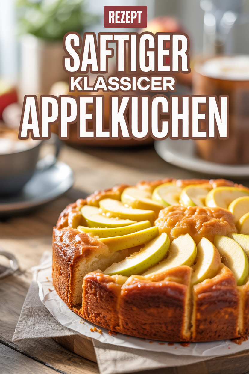 Klassischer deutscher Apfelkuchen Pinterest Pin