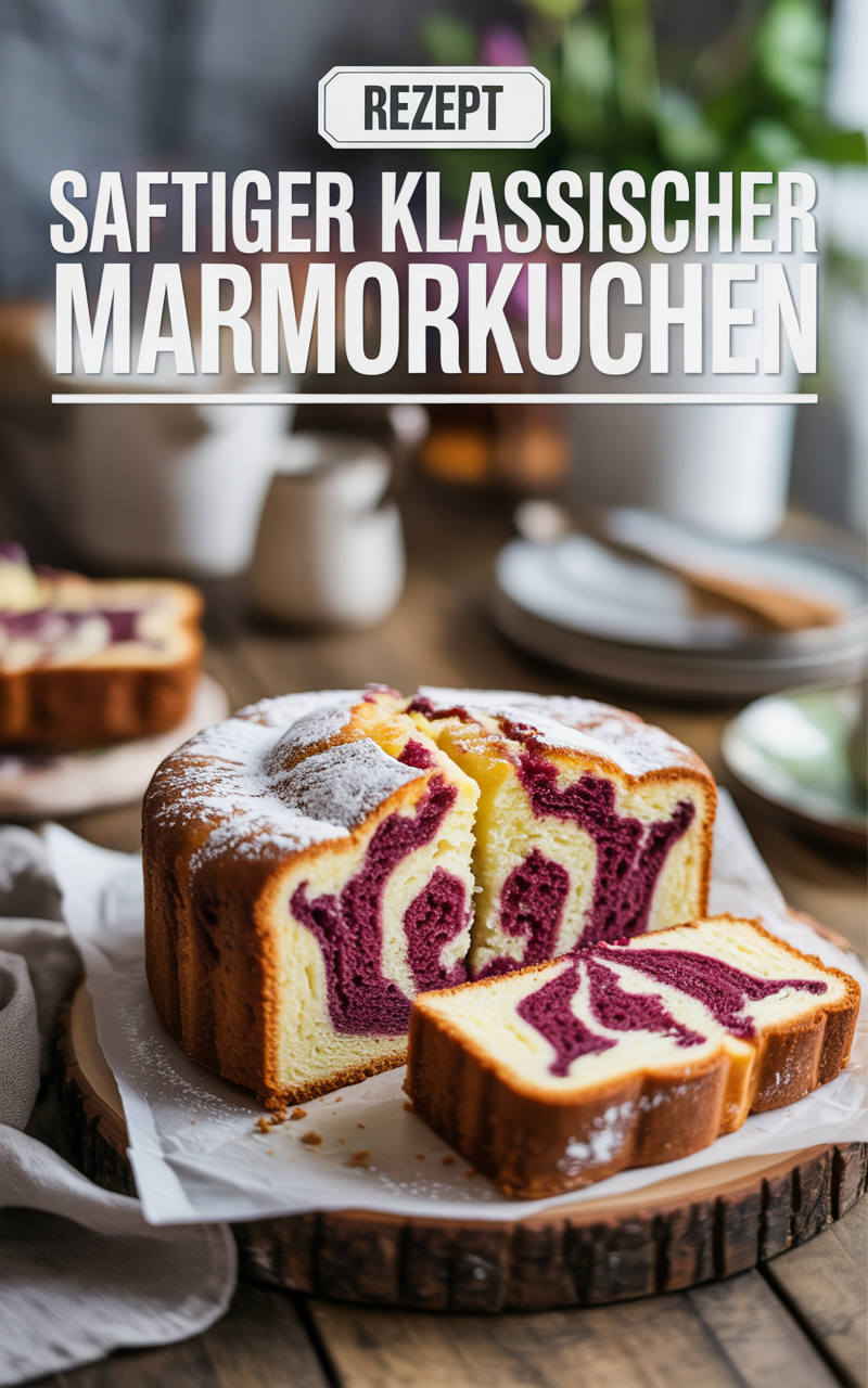 Klassischer Marmorkuchen Pinterest Pin