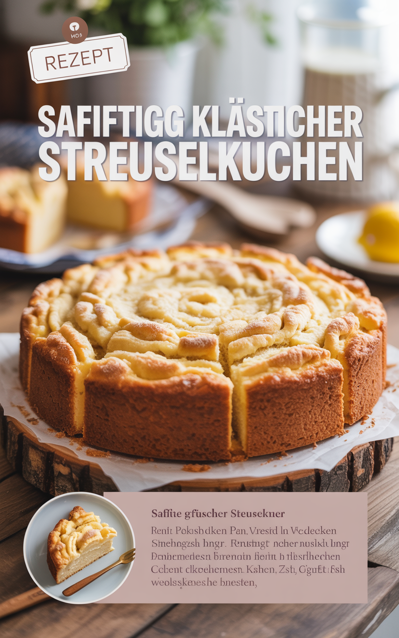 Klassischer Streuselkuchen Pinterest Pin