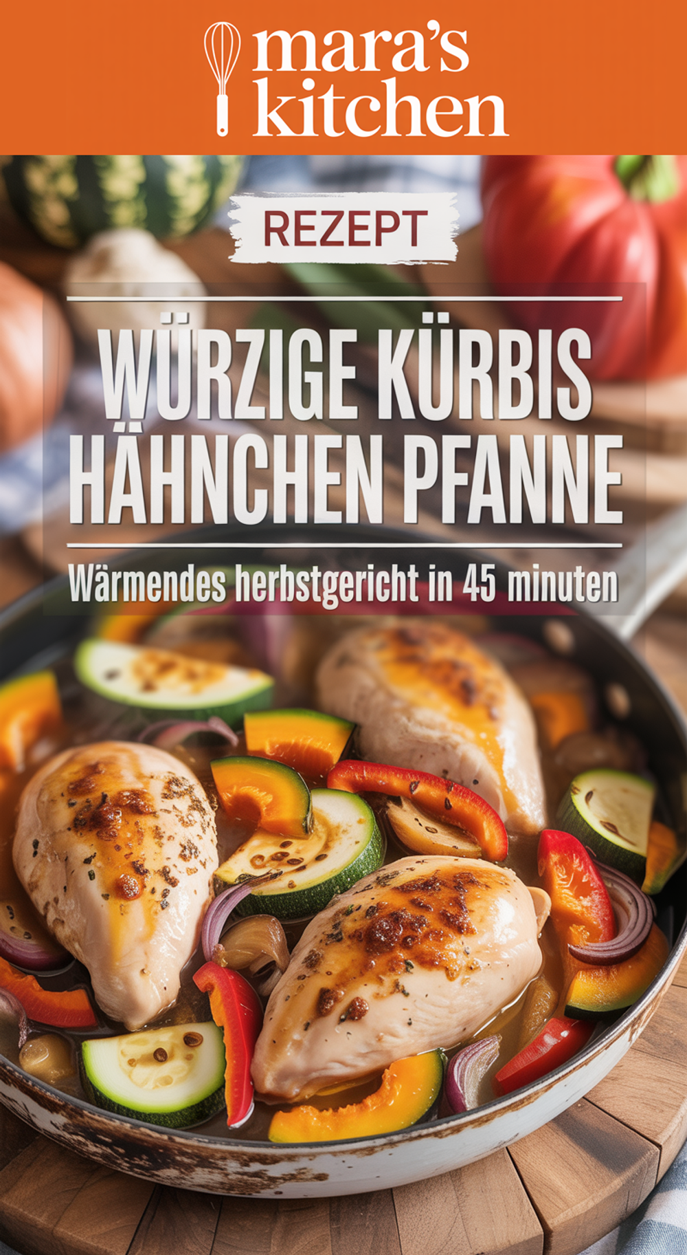 Kürbis Hähnchen Pfanne Pinterest Pin