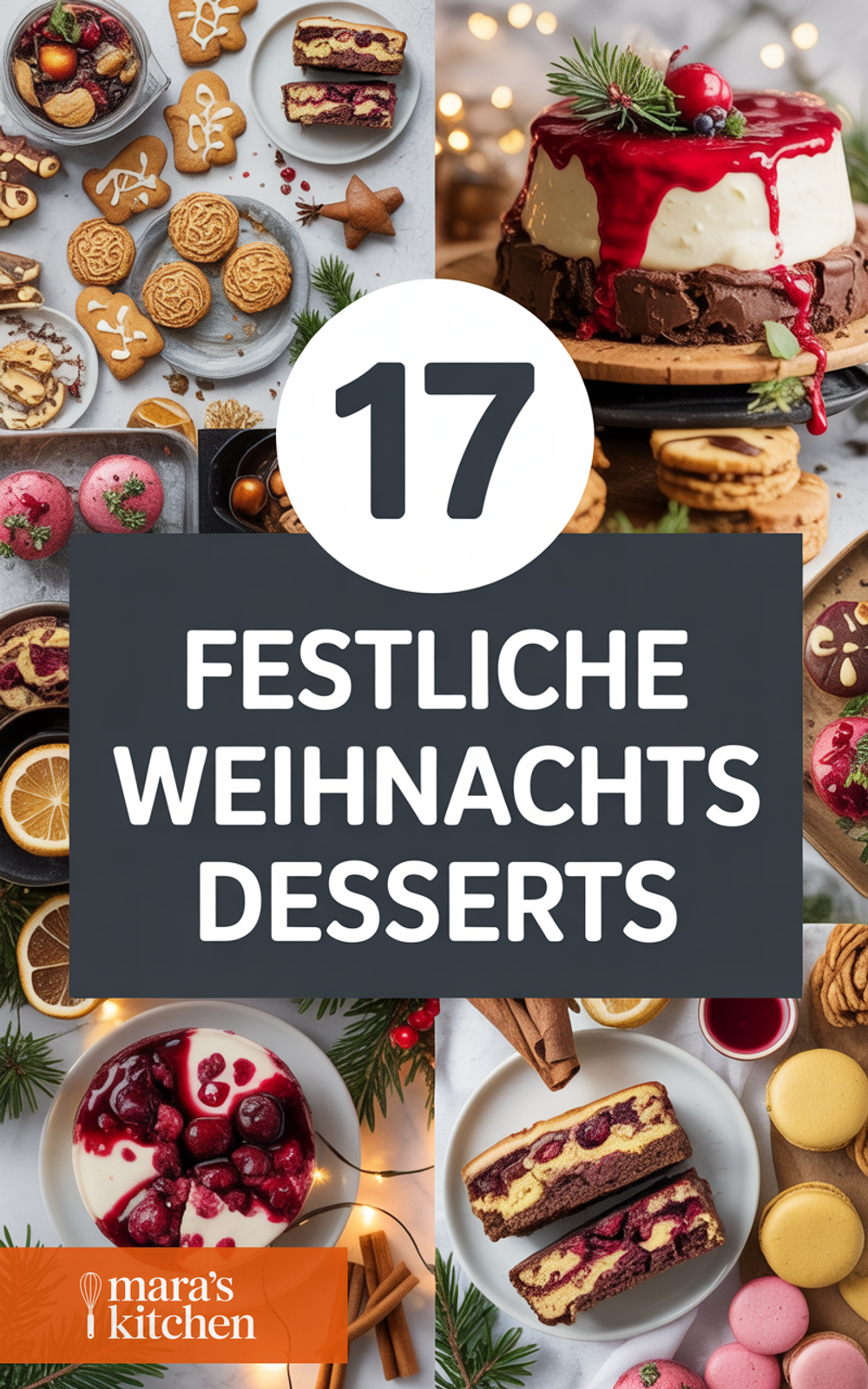 Pinterest Pin: 21 festliche Weihnachtsdesserts – süße Highlights für die Feiertage