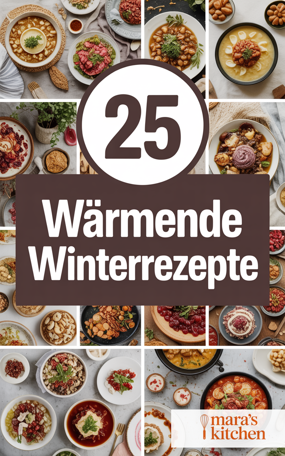 Pinterest Pin: 25 wärmende Winterrezepte – gemütliche Genussmomente für kalte Tage
