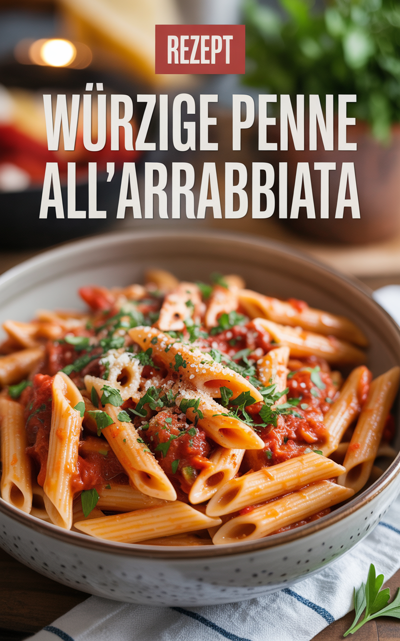 Penne all'Arrabbiata Pinterest Pin