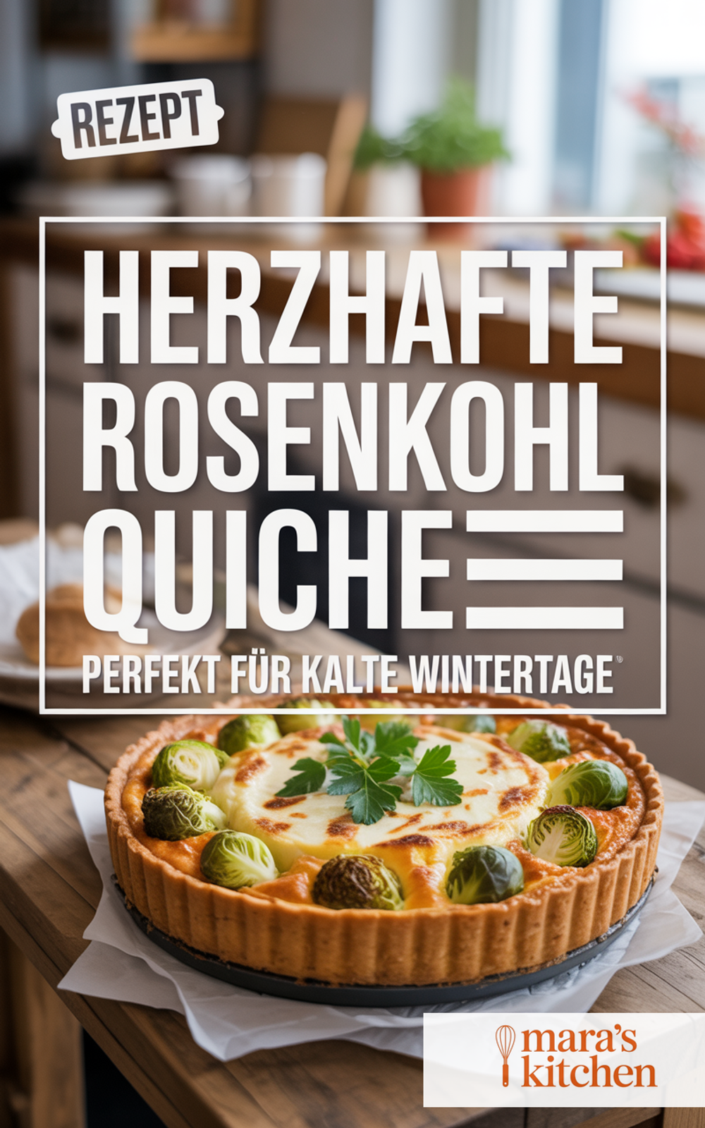 Rosenkohl Quiche mit Ziegenkäse Pinterest Pin