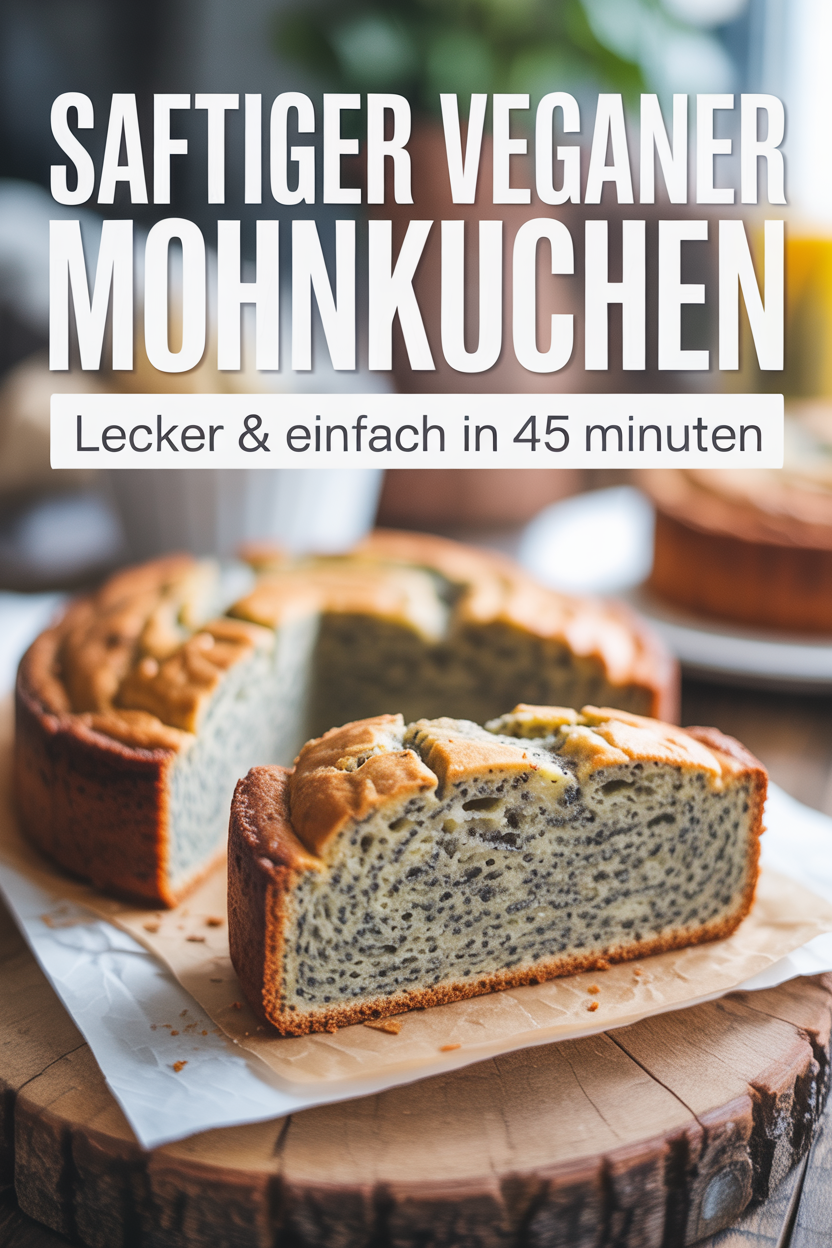 Saftiger Vegan Mohnkuchen Pinterest Pin