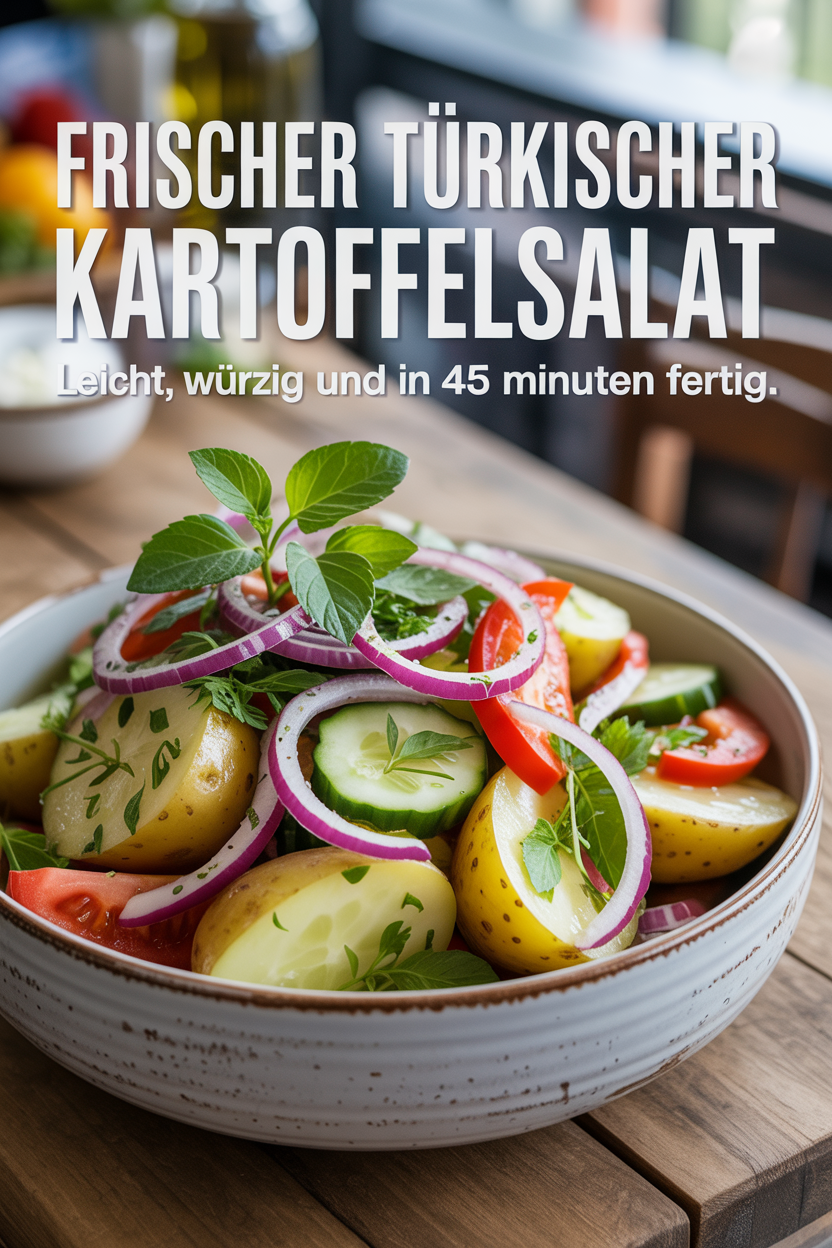 Türkischer Kartoffelsalat (Patates Salatası) Pinterest Pin