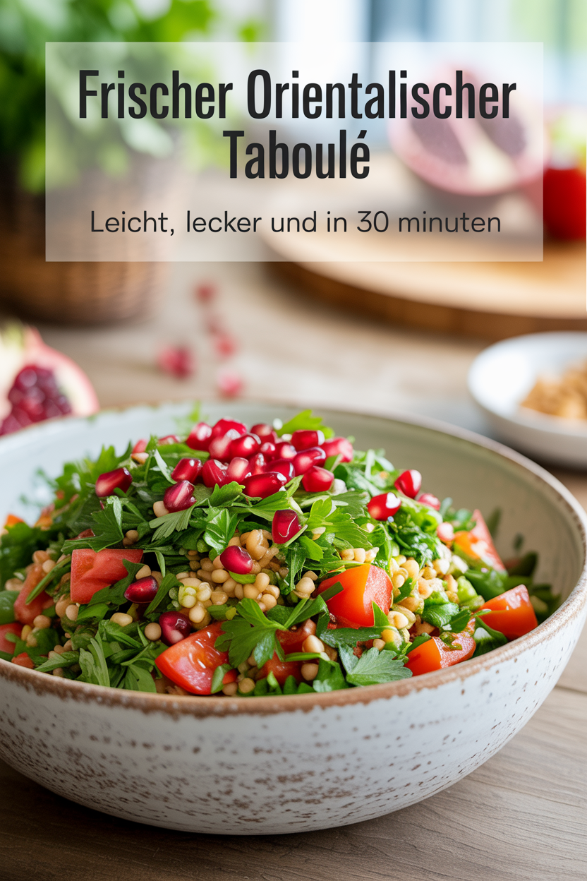 Taboulé – Orientalischer Bulgursalat Pinterest Pin